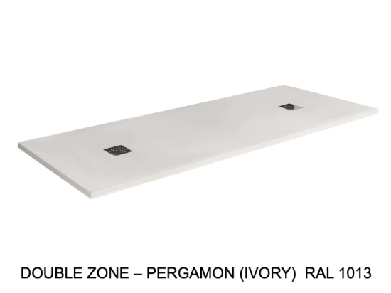 Receveur de douche, sur mesure : Largeur 160 à 210 cm x l. 70 à 100 cm. Bac à douche en résine anti glissant, finition misse, 10 couleurs, Livraison offerte