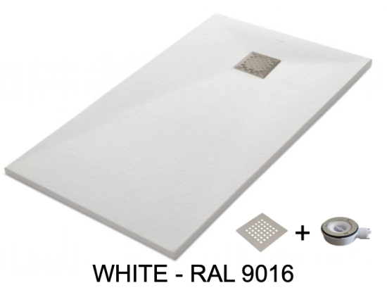 Dusjkar, laget etter mål eller kan kappes etter mål, TILGJENGELIG PÅ LAGER, størrelse 65 til 120 X 65 til 210 cm, 5 års garanti, RASK LEVERING på 4 til 5 dager, GRATIS, full resin PN24.