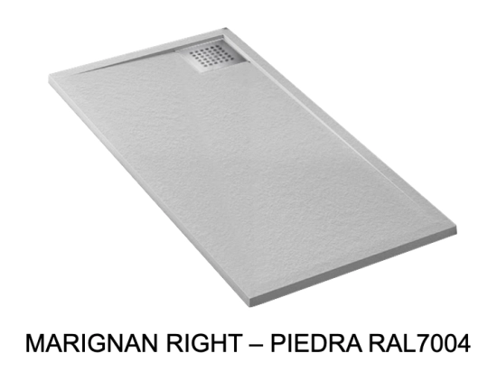 Receveur de douche, sur mesure : Largeur 100 à 300 cm x l. 70 à 150 cm. Bac à douche en résine Akrytan® anti glissant, finition misse, 10 couleurs, Livraison offerte et rapide