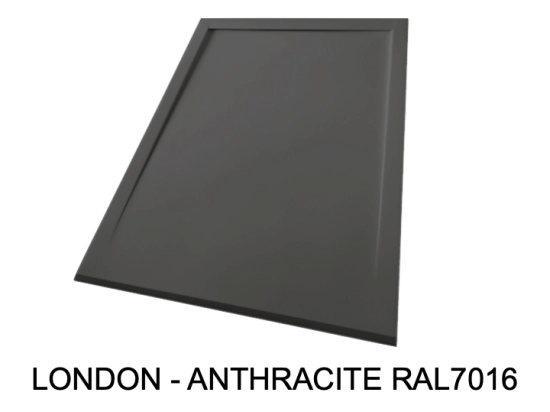 Receveur de douche extra-plat avec une évacuation discrète et élégante : L. 100 à 200 cm x l. 70 à 100 cm, résine Akrytan® anti glissant, 10 couleurs, Livraison offerte et rapide