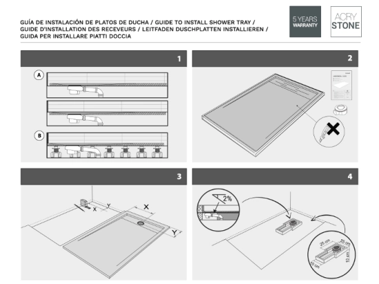 Pour installer un bac à douche extra-plat, préparez un sol lisse et de niveau. Respectez les instructions de mise en place et de scellement du receveur. Réalisez des joints d'étanchéité.