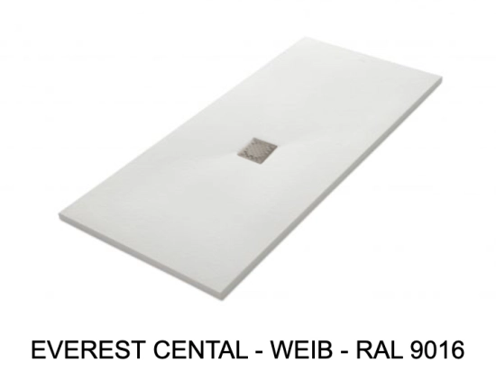 Receveur de douche, bonde centrale, haut de gamme, Largeur 75 à 200 X 75 à 100 cm, résine pleine masse anti glissante PN24, 10 couleurs, Garantie 5 ans, Livraison rapide et offerte
