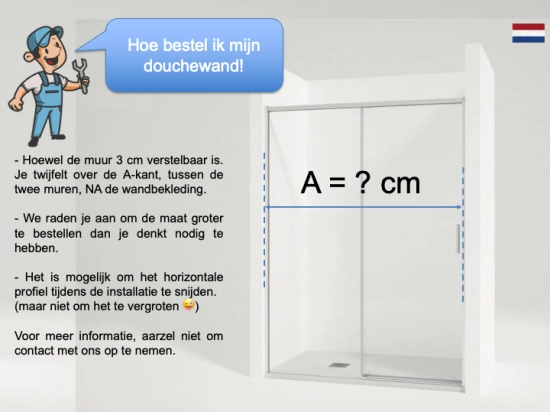 Paroi de douche coulissante, L. 95 à 200 cm, Hauteur 195 cm, STOCK DISPONIBLE, verre de sécurité et traité anti-calcaire, finition argent brillant. livraison offerte et rapide.