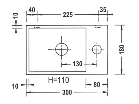Lave-mains pour toilettes, suspendu et compacte, en céramique blanche, Largeur 30 cm, Profondeur 18 cm, Hauteur 11 cm, Livraison 5-7 jours OFFERTE.