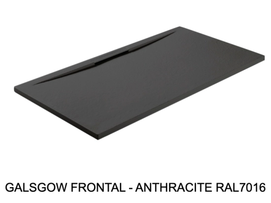Receveur de douche extra-plat avec une évacuation sur la grande largeur, L. 100 à 180 cm x l. 70 à 100 cm, résine Akrytan® anti glissant, 10 couleurs, Livraison offerte et rapide