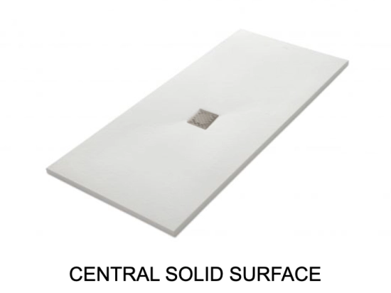 Receveur de douche, sur mesure : Largeur 100 à 200 cm x l. 70 à 100 cm. Bac à douche en résine Akrytan-solid® anti glissant, finition lisse mat blanc, Livraison offerte