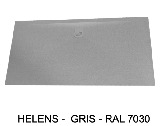 Receveur de douche, avec position évacuation à vingt centimètre du bord, L. 180 à 200 x l. 65 à 100 cm, résine pleine masse anti glissante PN24, Garantie 5 ans, Livraison offerte