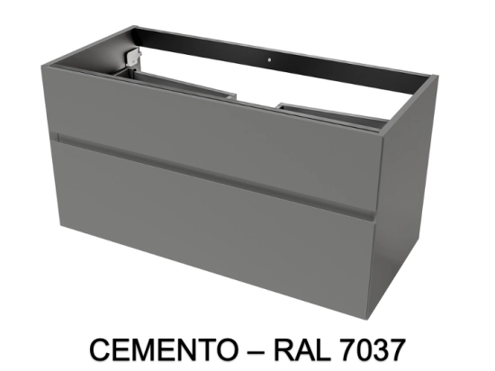 Meuble sous-vasque, finition bois ou couleurs, deux tiroirs à onglet, Largeur 60, 70, 80, 100, 120 et 140 cm, Profondeur 45 cm, Hauteur 55 cm, Stock disponible, LIVRAISON OFFERTE