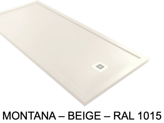 Receveur de douche, sur mesure, largeur 100 à 180 cm X 100 à 120 cm, Garantie 5 ans, résine pleine masse PN24 de couleurs, LIVRAISON RAPIDE, OFFERTE