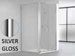 Paroi de douche fixe, avec double porte en angle, LIVRAISON RAPIDE, Largeur 67 à 103 cm, Retour de 70 à 100 cm, traitement anti calcaire, Garantie 5 ans, Livraison offerte
