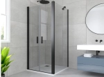 Paroi de douche fixe, avec double porte en angle, LIVRAISON RAPIDE, Largeur 67 à 103 cm, Retour de 70 à 100 cm, traitement anti calcaire, Garantie 5 ans, Livraison offerte