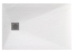 Receveur de douche, sur mesure ou recoupable, STOCK DISPONIBLE, taille 65 à 120 X 65 à 210 cm, Garantie 5 ans, LIVRAISON RAPIDE en 4 à 5 jours, OFFERTE, résine pleine masse PN24.