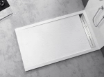 Receveur de douche caniveau, LIVRAISON RAPIDE EN 7-8 JOURS -  Extra plat, Largeur 100 à 200 cm x 70 à 90 cm, couleurs aux choix, Résine anti glissant PN24, finition ardoise