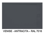 Receveur de douche caniveau Extra plat, Largeur 100 à 220 cm x 65 à 100 cm, dix couleurs aux choix, Résine anti glissant PN22, finition ardoise, LIVRAISON OFFERTE et rapide