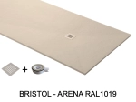 Receveur de douche, sur mesure : Largeur 100 à 210 cm x l. 70 à 110 cm. Bac à douche en résine Akrytan® anti glissant, finition ardoise, 10 couleurs, Livraison offerte et rapide