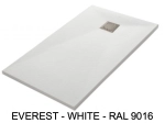 Shower tray, top of the range, Width 65 to 210 cm by 65 to 120 cm, Acrystone solid resin, choice of ten colours, 5-year guarantee, Free fast delivery
