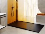 Receveur de douche caniveau Extra plat, Largeur 100 à 220 cm x 65 à 100 cm, dix couleurs aux choix, Résine anti glissant PN22, finition ardoise, LIVRAISON OFFERTE et rapide