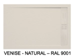 Receveur de douche caniveau Extra plat, Largeur 100 à 220 cm x 65 à 100 cm, dix couleurs aux choix, Résine anti glissant PN22, finition ardoise, LIVRAISON OFFERTE et rapide