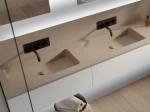 Plan vasque lavabo sur mesure : L 50 à 400 x P 30 à 65 cm, finition lisse mate, 10 couleurs au choix, Anti bactérien, résine Akrytan® teinté dans la masse, Livraison Offerte.