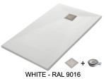 Receveur de douche, sur mesure ou recoupable, STOCK DISPONIBLE, taille 65 à 120 X 65 à 210 cm, Garantie 5 ans, LIVRAISON RAPIDE en 4 à 5 jours, OFFERTE, résine pleine masse PN24.