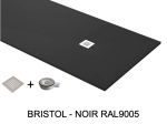 Receveur de douche, sur mesure : Largeur 100 à 210 cm x l. 70 à 110 cm. Bac à douche en résine Akrytan® anti glissant, finition ardoise, 10 couleurs, Livraison offerte et rapide