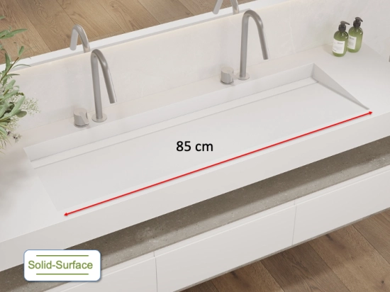 Wandwastafel, wastafel 85 cm, solid-surface london 85 cf solid