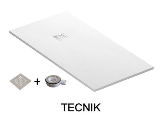 Receveur de douche 70x70 cm résine extra-plat tecnik blanc
