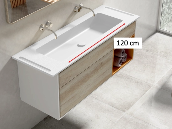 Underlimet håndvask, lavet på mål, leeds xl-120-sf resin