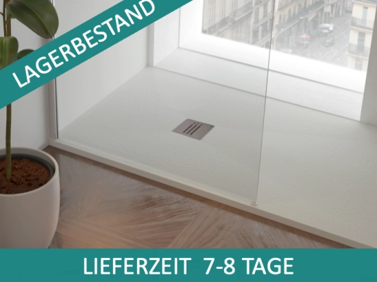 Duschwanne, nach Maß oder zuschneidbar, STOCK VERFÜGBAR, Größe 65 bis 100 X 65 bis 210 cm, 5 Jahre Garantie, SCHNELLE LIEFERUNG in 7 bis 8 Tagen, KOSTENLOS, Vollkunstharz PN24.