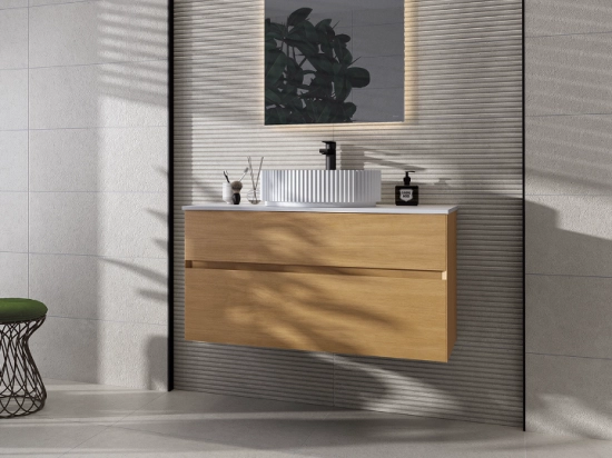 Meuble sous-vasque, finition bois ou couleurs, deux tiroirs à onglet, Largeur 60, 70, 80, 100, 120 et 140 cm, Profondeur 45 cm, Hauteur 55 cm, Stock disponible, LIVRAISON OFFERTE