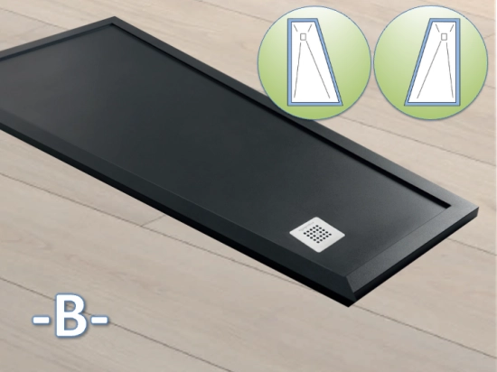 Montana trapeze "b" trapezformet bruseniche med kant, resin