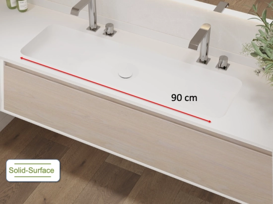 Wastafelmeubel, 90 cm wastafel, hars boston colors 90-st