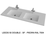 Double Vasque encastrable, résine de couleurs LEEDS 50 SF DOUBLE