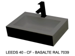 Lave-mains, sur mesure : L 50 à 80 x P 35 à 51 cm, finition lisse mate, 10 couleurs au choix, Anti bactérien, résine Akrytan® teinté dans la masse, Livraison Offerte.