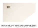 Pentagonal shower tray with corner drain - PENTAGON