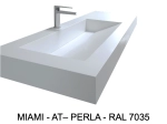 Plan vasque caniveau, sur mesure, Largeur 60 à 200 cm x Profondeur 40 à 60 cm, résine minérale de couleurs ACRYSTONE®, Finition lisse, Livraison Offerte et Rapide.