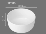 Vasque YPSOS ronde 28 cm en céramique blanc brillant. Format compact idéal WC et petites salles de bains. À poser, entretien facile UP-CLEAN. Livraison gratuite.