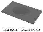 Plan vasque lavabo sur mesure : L 60 à 201 x P 40 à 51 cm, finition lisse mate, 10 couleurs au choix, Anti bactérien, résine Akrytan® teinté dans la masse, Livraison Offerte.