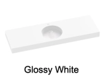 PMR washbasin top, suitable for people with reduced mobility, W. 80 to 200 cm x D. 46 to 80 cm, high quality composite resin, smooth white finish, Free delivery.