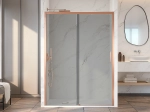 Paroi de douche coulissante sur mesure, Cuivre verre fumé  - VERSAILLES