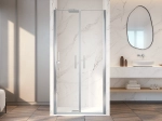 Porte de douche double battant, chrome - LYON