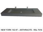 Plan vasque Design, sur mesure, Largeur 150 à 200 cm x Profondeur 40 à 60 cm, résine minérale ACRYSTONE® SOLID-SURFACE Finition lisse, Livraison Offerte et Rapide.