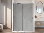 Paroi de douche coulissante sur mesure, Metal Gun verre fumé  - VERSAILLES