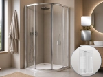 paroi douche quart de rond coulissante 75x75, 80x80 et 90x90