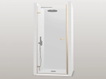 Porte de douche battante, sur mesure, or, verre 8 mm - BRAY