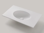 Plan vasque lavabo sur mesure : L 60 à 201 x P 40 à 51 cm, finition lisse mate, 10 couleurs au choix, Anti bactérien, résine Akrytan® teinté dans la masse, Livraison Offerte.