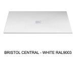 Receveur de douche bonde central, extra plat, résine blanc