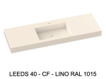 Plan vasque lavabo sur mesure : L 50 à 201 x P 30 à 51 cm, finition lisse mate, 10 couleurs au choix, Anti bactérien, résine Akrytan® teinté dans la masse, Livraison Offerte.