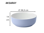 Vasque AKSARAY 38,5 cm en céramique bleu et blanc brillant. Lavabo design à poser moderne et compact. Garantie 10 ans. Livraison gratuite.