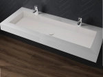 Plan vasque Design, sur mesure, Largeur 150 à 200 cm x Profondeur 40 à 60 cm, résine minérale ACRYSTONE® SOLID-SURFACE Finition lisse, Livraison Offerte et Rapide.